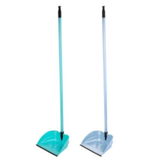 Dustpan - Plastic with 85cm Tall Wooden Handle - Collapsible
